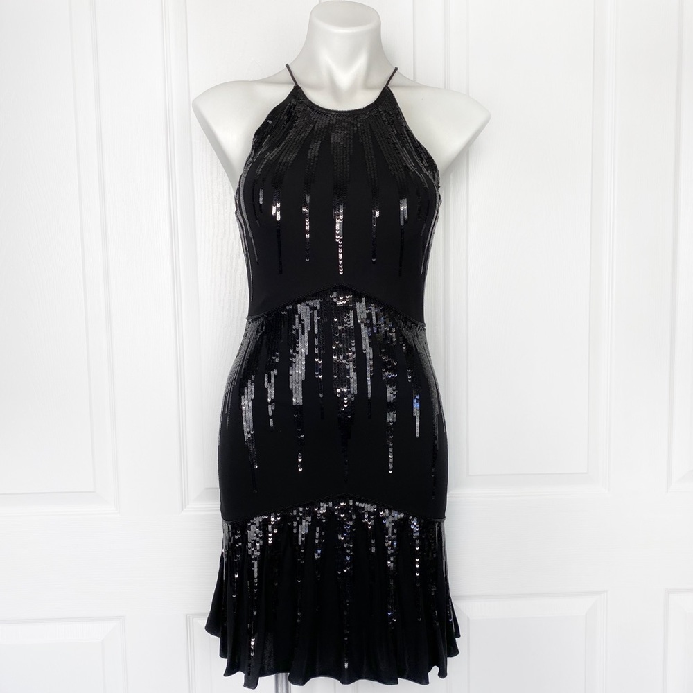 Roberto Cavalli Sequin High Neck Dress
